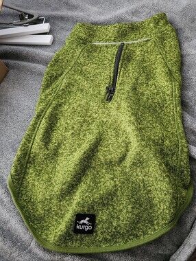 Kurgo Green Outdoor Dog Jacket Vest Large • Zip Pocket • Adjustable Fit Outdoor